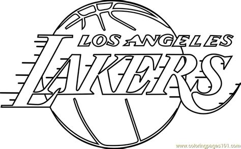 lakers logo coloring page